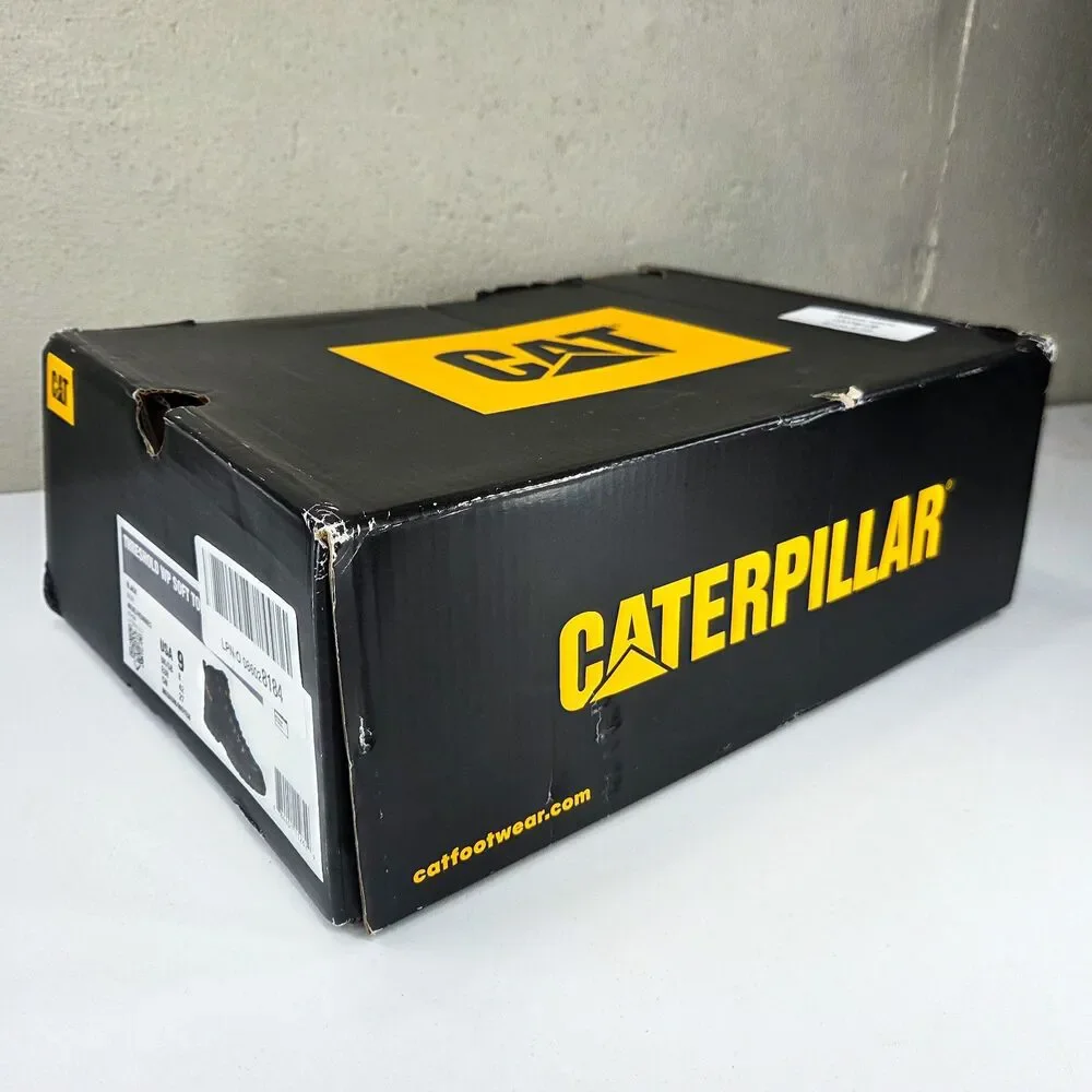 CAT Caterpillar Waterproof Black Leather Work Hiking Boots P74129 Men's Sz 9